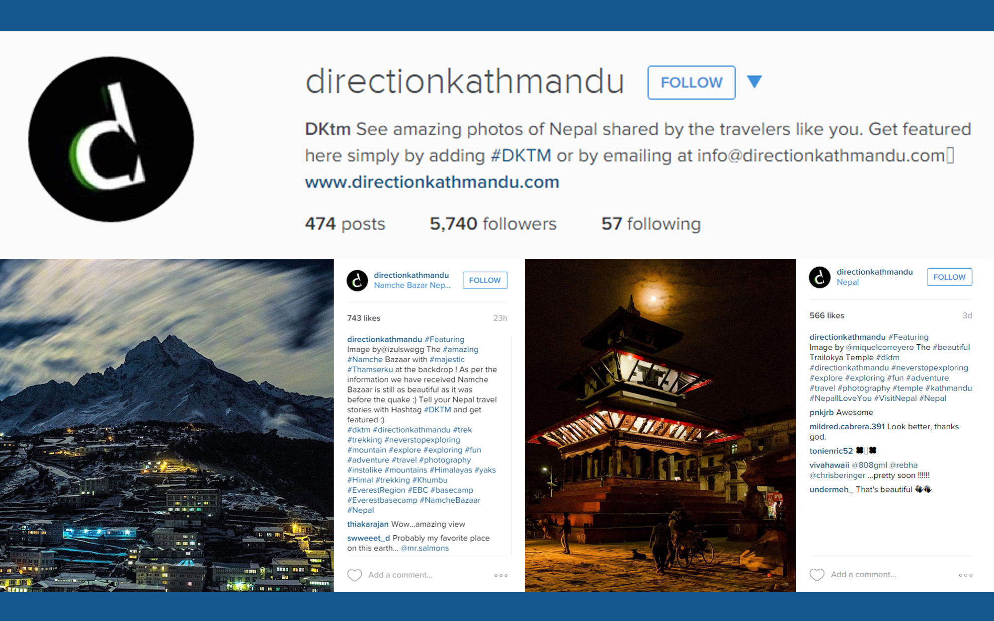 Instagram account illustration for Direction Kathmandu