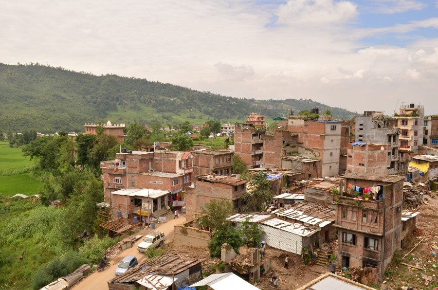 A view of Sankhu from one of the tallest buildings in the town.