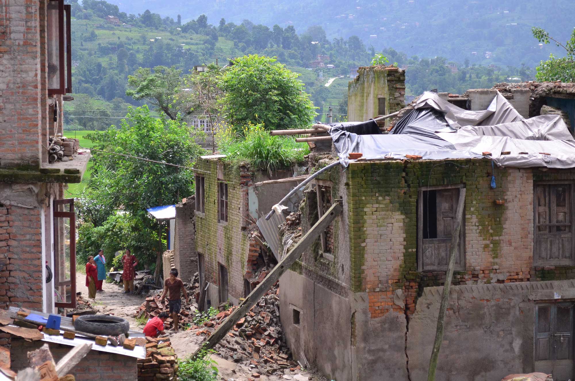 A view of Sankhu, one of the villages that suffered severe destruction in the Nepal earthquake. Photo: Pushkala Aripaka