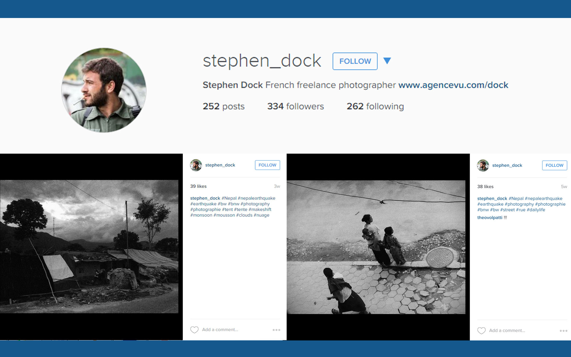 Instagram account illustration for Stephen Dock
