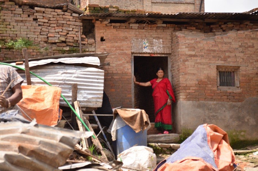 Panchakumari Shrestha had a narrow escape when her house collapsed and she was trapped under rubble. She has trouble sleeping now. When she is awake, she worries about the cost of rebuilding her house.