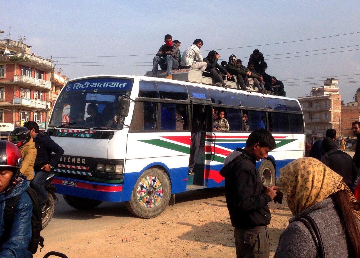 …or not. Even the larger vehicles on longer routes are full to bursting. Photo: Patrick Ward