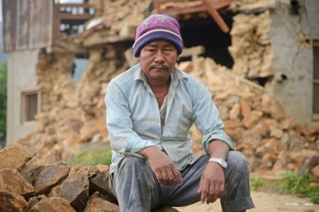 “I was sitting outside listening to the radio when it struck," says Sanistaar, in Dhadhing, <a href="http://www.storiesofnepal.com/for-the-kids/?genre=popup">in one of the Stories of Nepal</a>. The kids were watching TV since it was a Saturday." <em>Photo: Jaydev Poudyal, Stories of Nepal (used with permission)</em>
