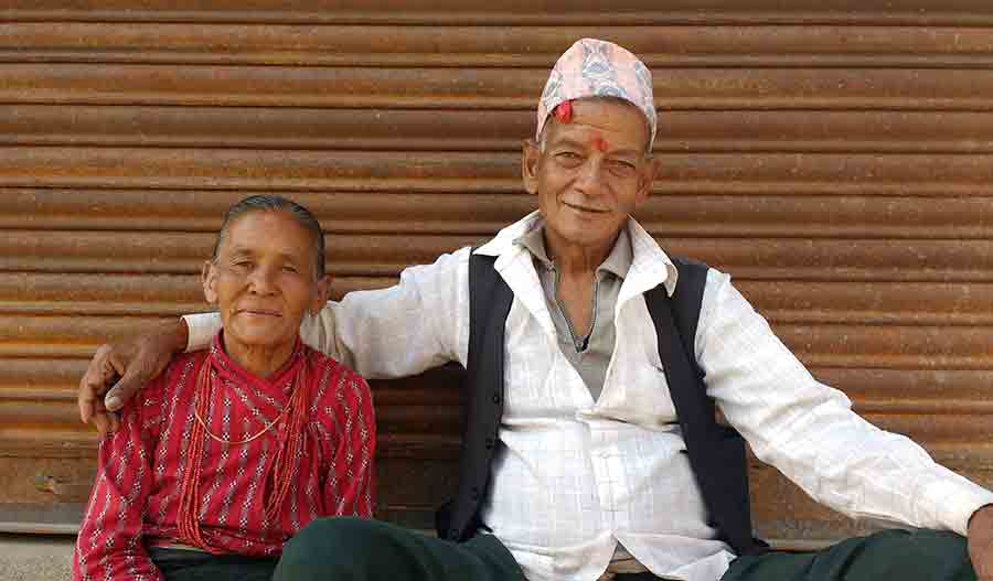 ‘We go to our old house for lunch and dinner, but we come back to the tent to sleep’